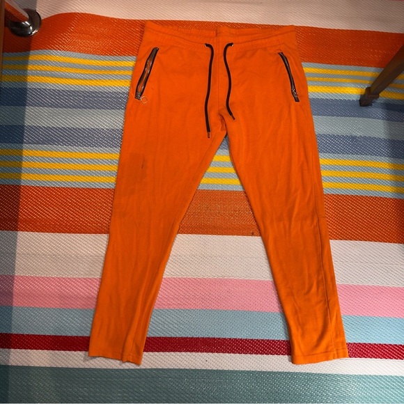 Forever 21 Vibrant Orange Joggers Sweatpants Men’s Size Large - Picture 1 of 3
